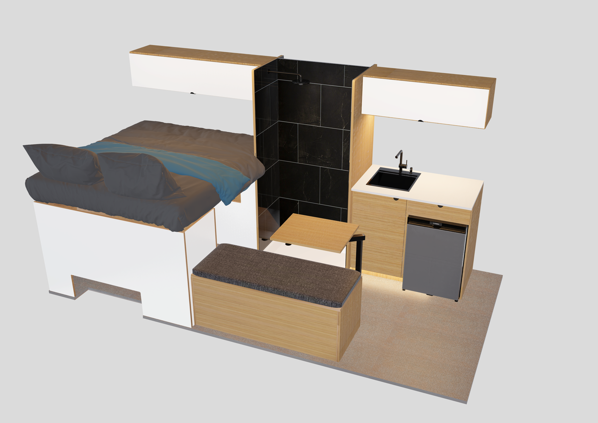 Atlas layout 3D model cutaway view