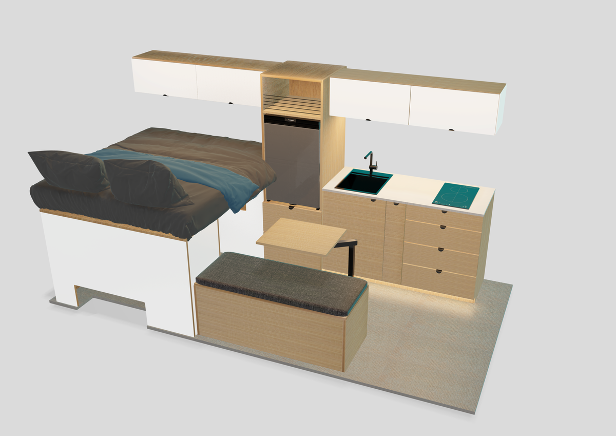Aire layout 3D cutaway