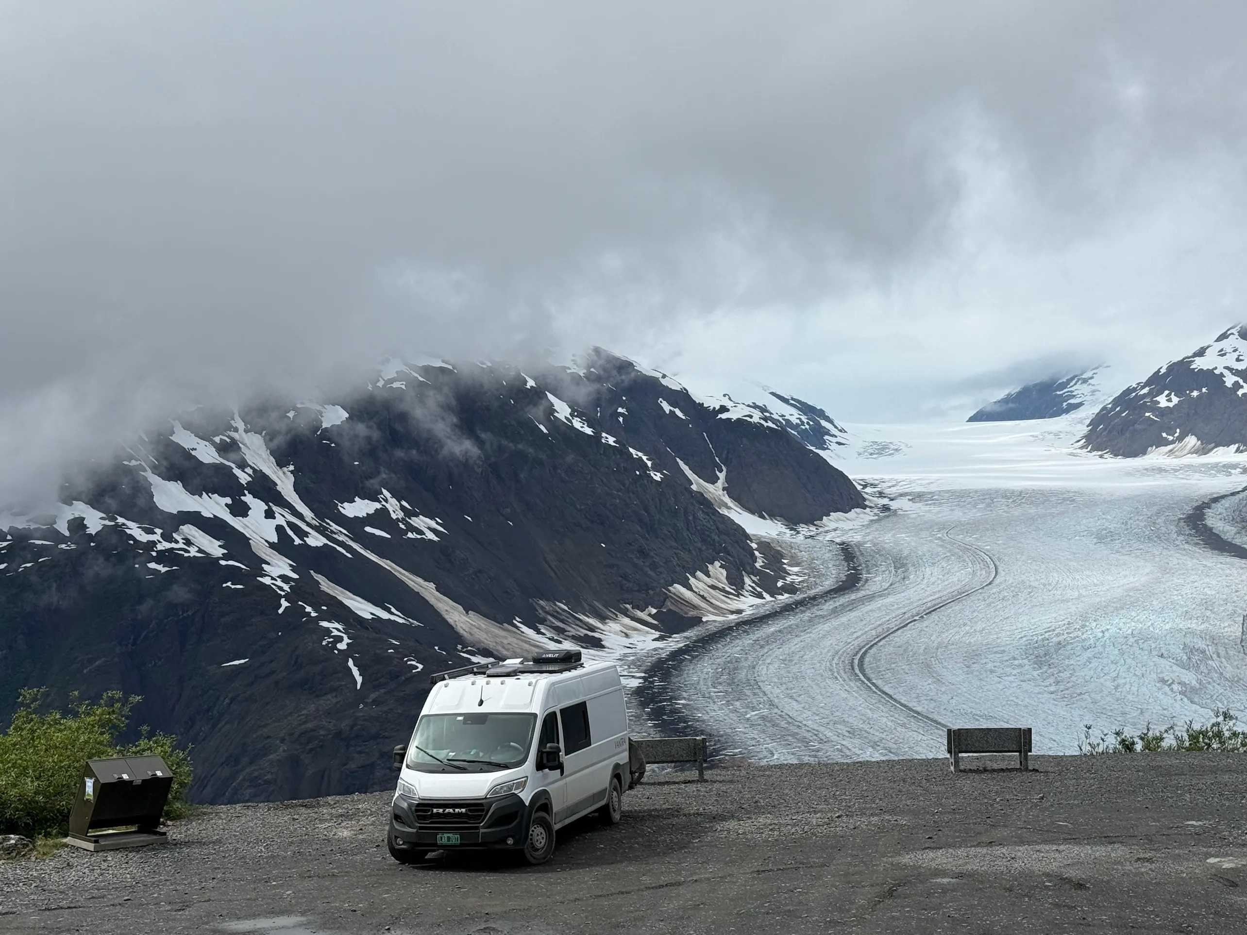 Vantra camper van owner on a northern Canada and Alaska road trip